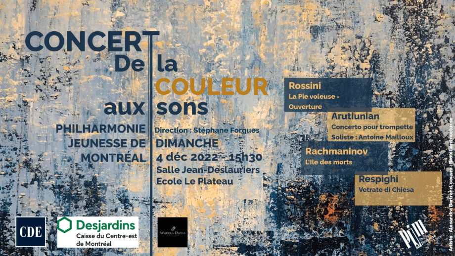 Affiche du concert De la couleur aux sons